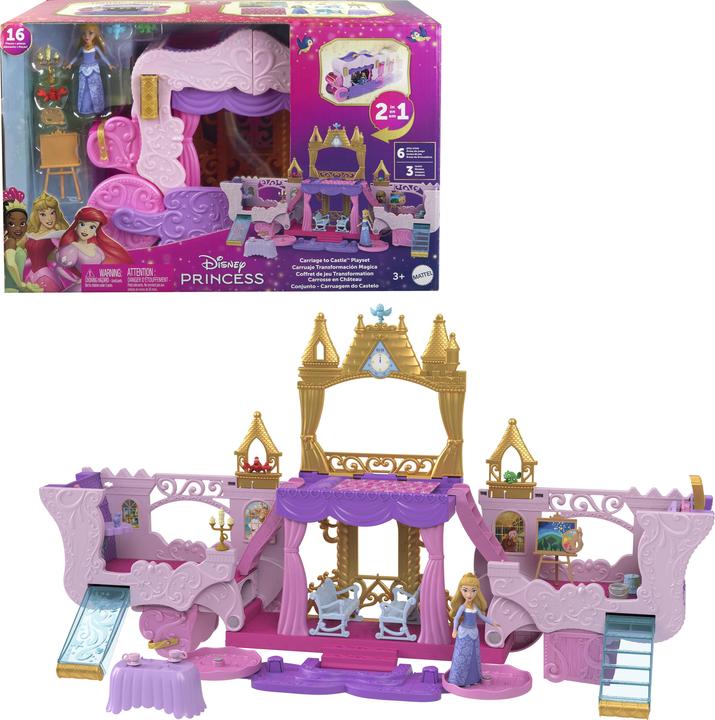 Produktbild Disney Princess Carriage To Castle Transforming Playset