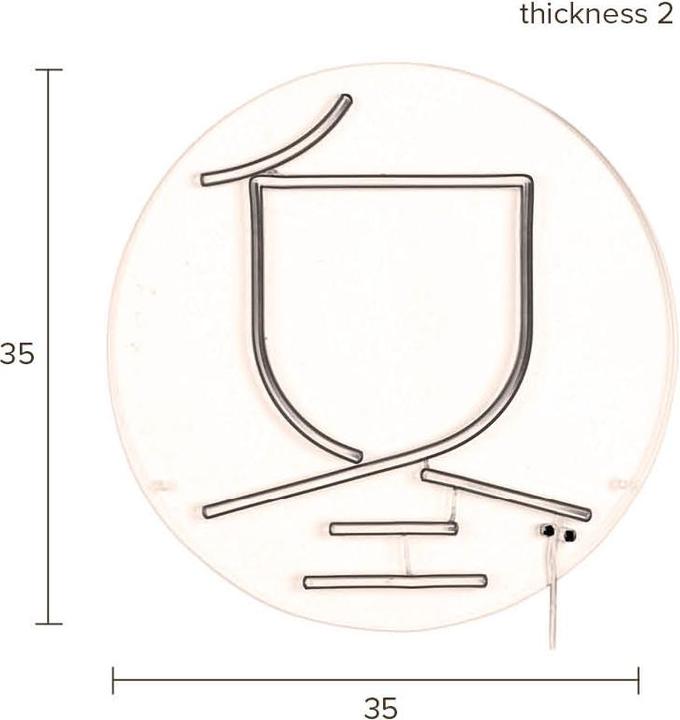 Actual product image Dutchbone Sya Winter Neon Wall Light
