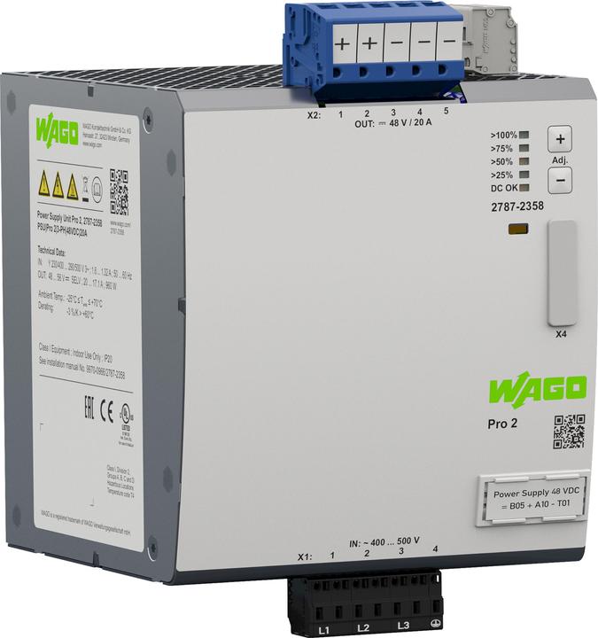 Produktbild Wago 2787-2358 Stromversorgung Pro 2.3-phasig