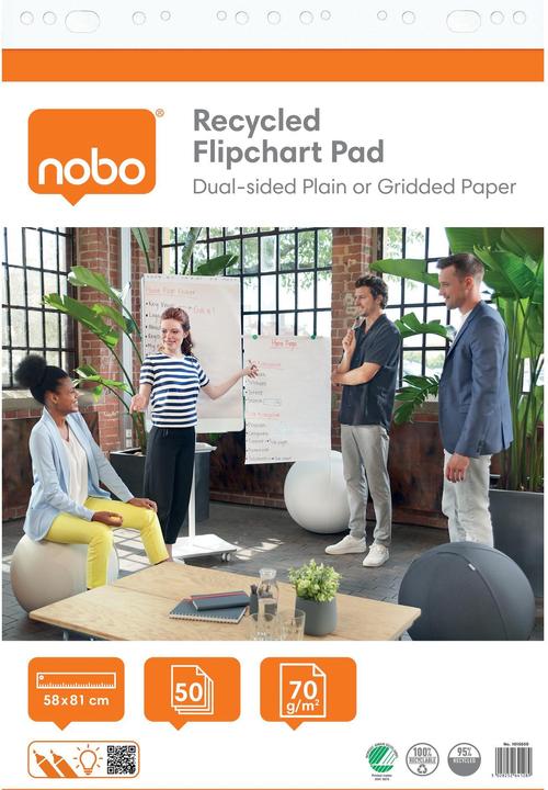 Actual product image Nobo Flipchart Pad Recycled