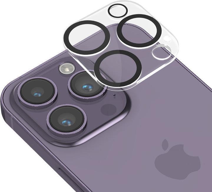 Produktbild UNIQ Accessory Kameraschutz iPhone 14 Pro - Panzerglas 9H Kameraobjektiv (1 Stück, Apple iPhone 14 Pro)