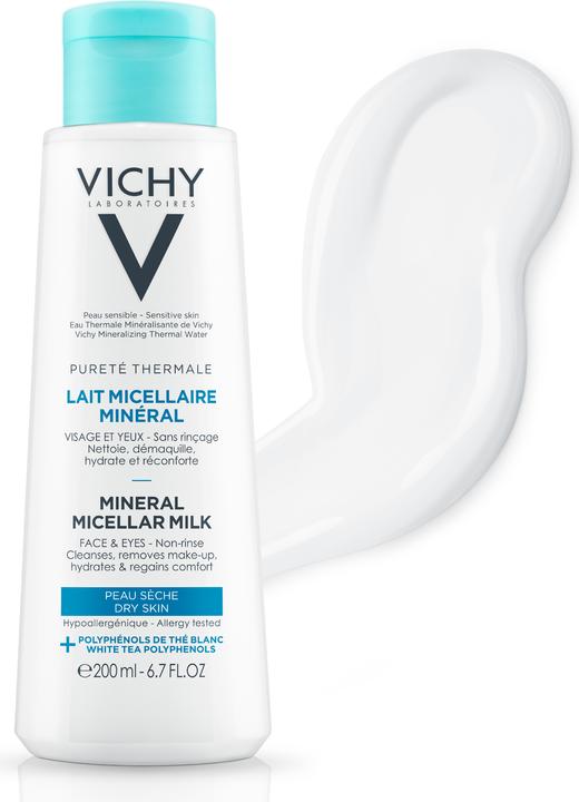 Actual product image Vichy Pureté Thermale Mineral Milk For Dry Skin (Cleansing lotion, 200 ml)