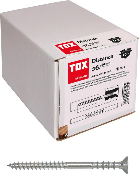Image du produit Tox Vis d'ajustement Distance 6x100 mm (100 pcs)