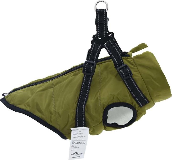 Actual product image VidaXL Dog coat with harness Waterproof Reflective (24, Dog coat)