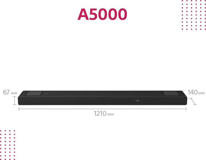 Image du produit Sony HT-A5000 (450 W, 5.1.2 Canal)