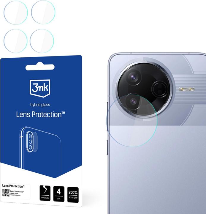 Produktbild 3MK Hybrid Glass for Camera Lens Lens Protection for Xiaomi Poco F7 Pro (4 Stück, Xiaomi Poco X7 Pro)