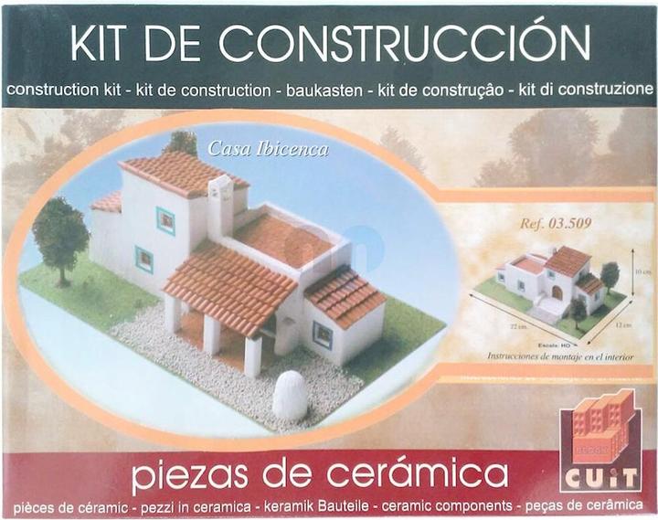 Actual product image Block Cuit. 3D Ceramic Model Kit - Traditional Ibiza House (26 x 10 x 22 cm)