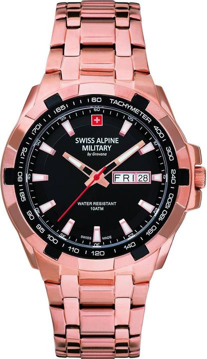 Actual product image Swiss Alpine Military 7043.1167 Day-Date Men's Watch 42mm 10ATM (Analogue wristwatch, 42 mm)