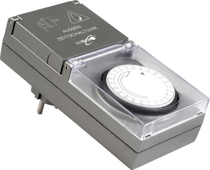 Actual product image Heitech Timer with hinged cover mechanical