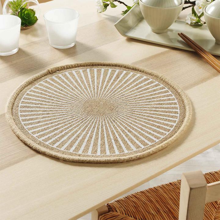 Produktbild Casativo 2er-Set runde Tischsets aus Jute (2 x, 38 x 38 cm)