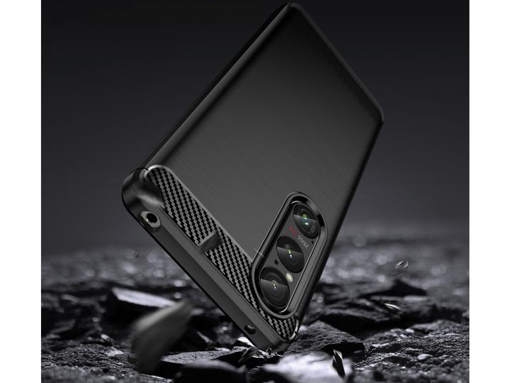 Actual product image Screenguard Sony Xperia 1 VI Case Carbon Brushed Soft TPU (Sony Xperia 1 VI)