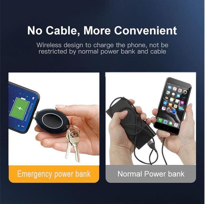 Actual product image PhoneLook Mini Power Bank emergency key fob external battery 800mAh (iPhone Lightning) (800 mAh)