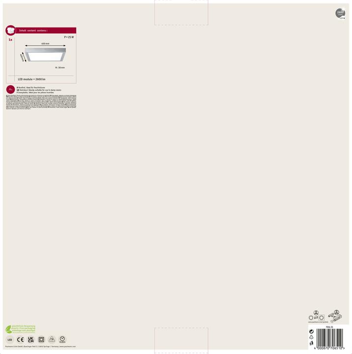 Actual product image Paulmann LED Panel 22 W Warm White Luna (1700 lm)