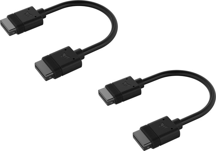 Produktbild Corsair iCUE LINK Cable, 2x 100mm with Straight connectors, Black