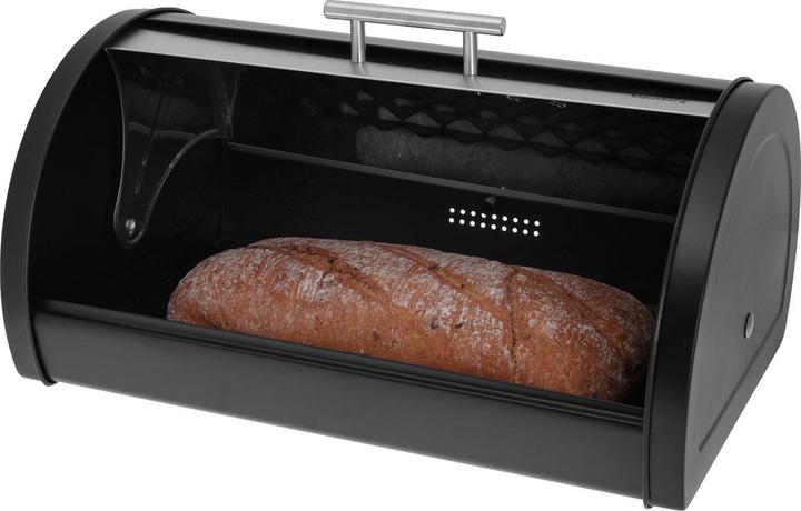 Actual product image Klausberg Bread bin with lid, stainless steel, silver-black