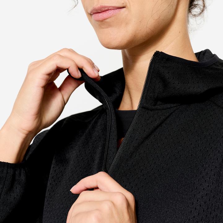 Produktbild Domyos Trainingsjacke Damen perforiert - Light schwarz (S)