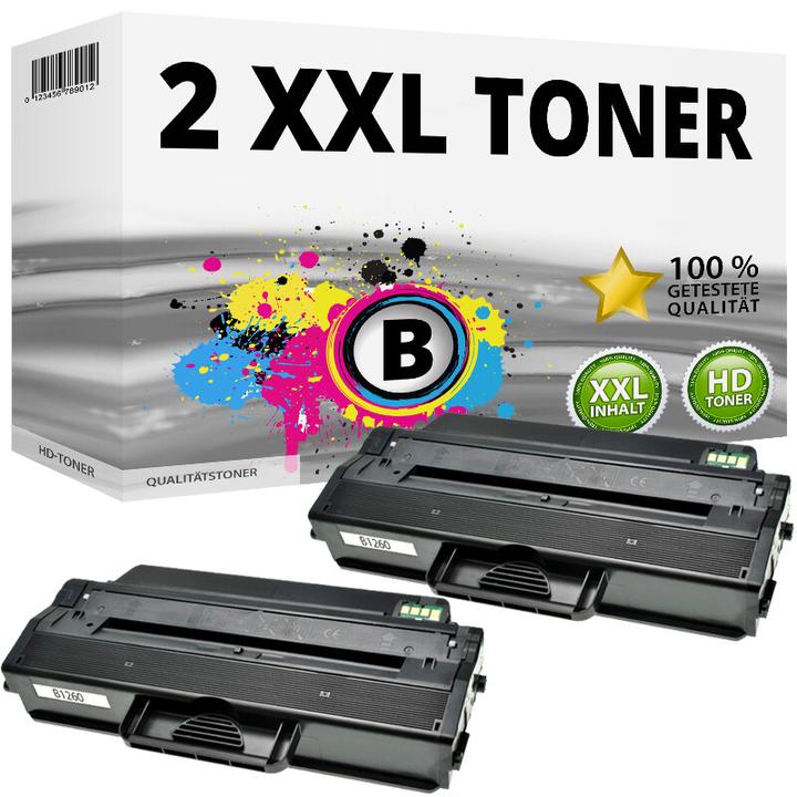 Actual product image Druckfuxx 2x XXL TONER für DELL B1260 B1265DFW B1265DNF Toner-Kartusche DRYXV 59