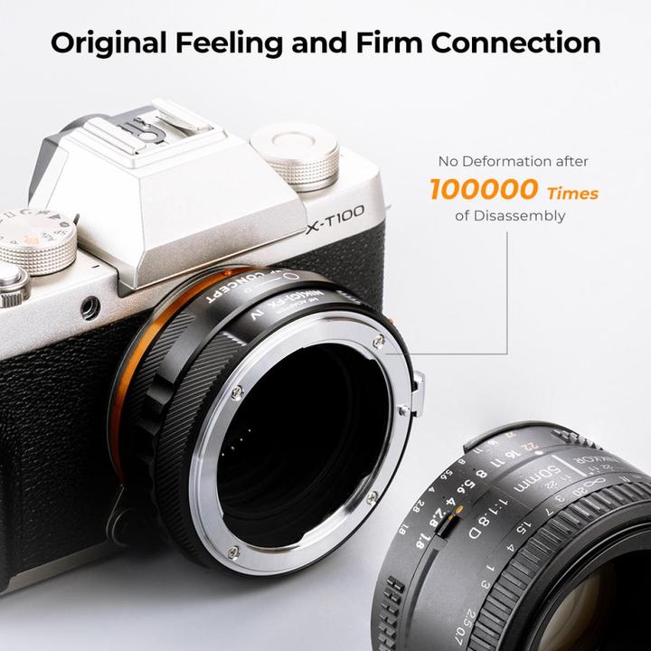 Actual product image K&F Concept High Precision Lens Adapter Mount, NIK (G)-FX IV PRO