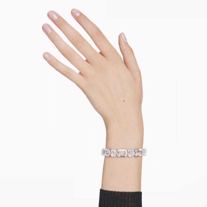 Immagine prodotto Swarovski Millenia Tennis Armband Oktagon Schliff Weiss (Metallo Swarovski)
