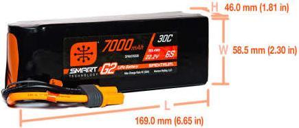 Produktbild SPMX76S30 7000mAh 6S 22.2V 30C Smart LiPo Battery G2 IC5 (22.20 V, 7000 mAh)