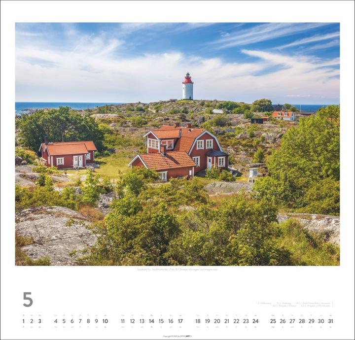 Actual product image Schweden Kalender 2026 - Licht und Wasser (48 x 46 cm, German)