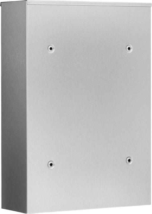 Actual product image Burg Wächter Letter box stainless steel WxHxD 285/400/105 mm Berlin 3777 NI with flap Opening stop Name