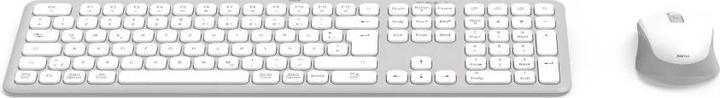 Actual product image Hama WK-550 Wireless keyboard and mouse set white (DE, Wireless)