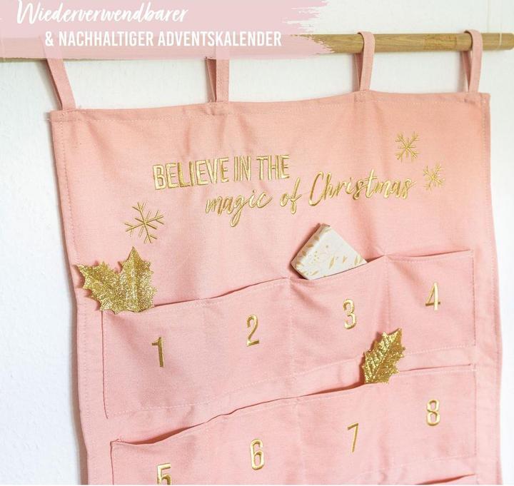 Image du produit Papierdrachen Tapisserie calendrier de l'Avent rose & or