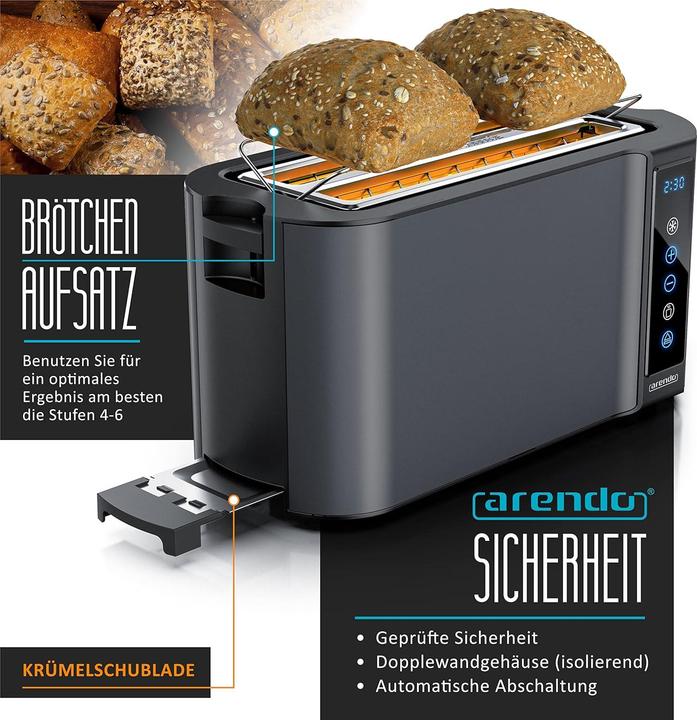 Produktbild Arendo Langschlitz-Toaster mit Touchscreen