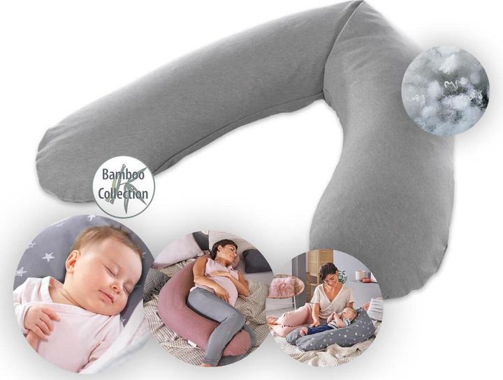 Actual product image Theraline Nursing pillow "The Original" with polyester hollow fibre filling incl. cover 190 cm (190 cm)