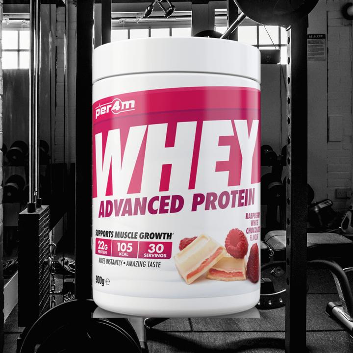 Actual product image Per4m Whey Advanced Protein (Raspberry White Chocolate, 1 pcs., 900 g)