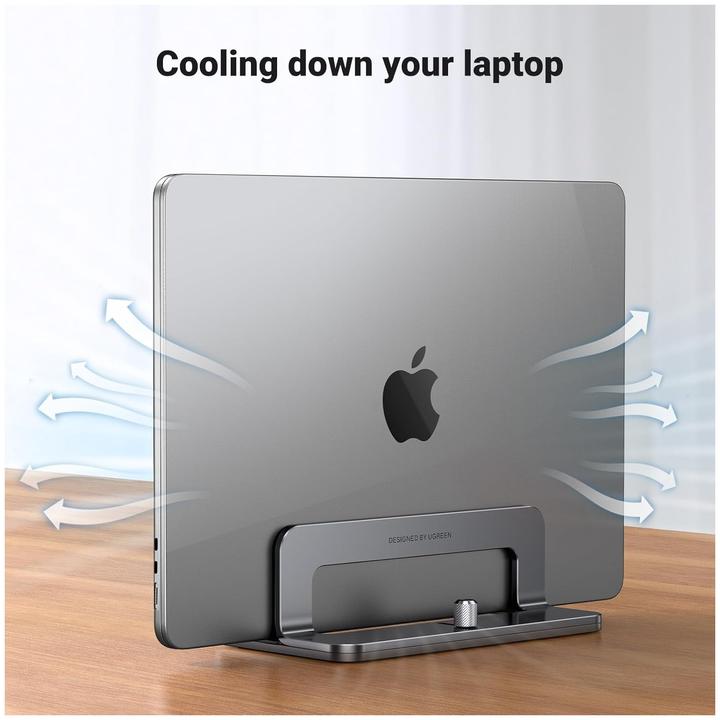 Actual product image Ugreen 45622 Stand Vertical Laptop Holder Gray