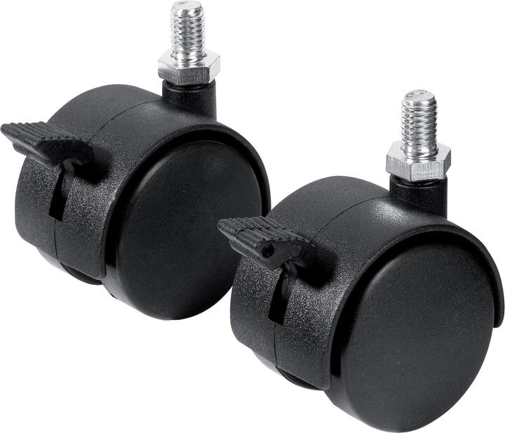 Image du produit Franken Jeu de roulettes pour système de cloisons ECO, noir en plastique, blocables