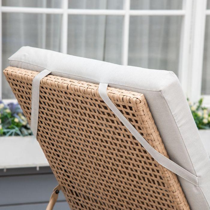 Actual product image Swisshandel24 Garden furniture sun lounger garden lounger with cushion 3-stage adjustable rattan lounger steel (200 cm)