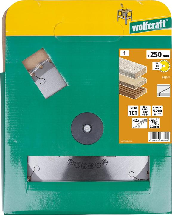 Actual product image wolfcraft TC Circular Table Saw Blade, orange series, Ø 350 mm