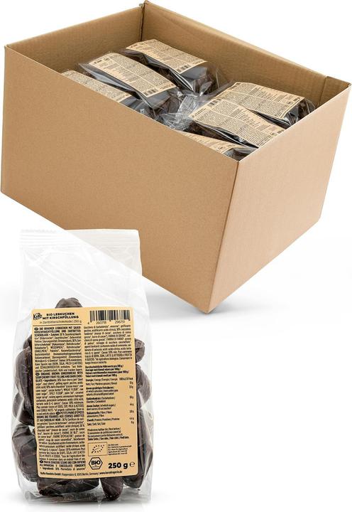 Actual product image KoRo Organic brown gingerbread with sour cherry fruit filling and dark chocolate (1 pcs., 3000 g)