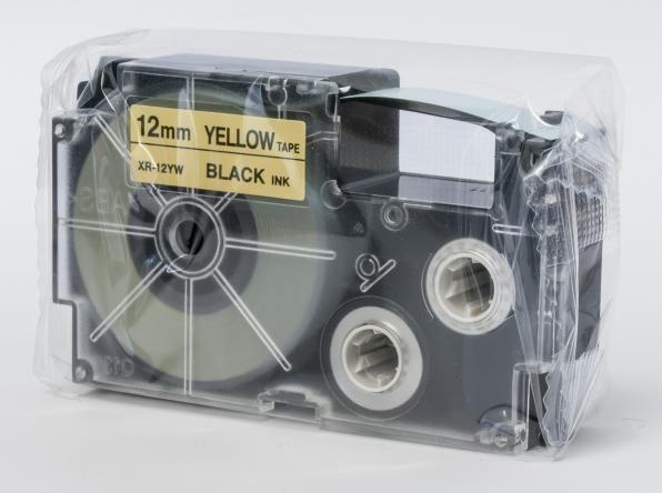 Actual product image Casio Writing tape XR (1.20 cm, Yellow, Black)