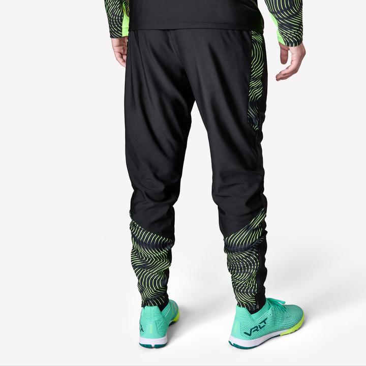 Actual product image Kipsta Damen/Herren Fussball Trainingshose - VIRALTO Wave schwarz/neongelb (W32/L33)