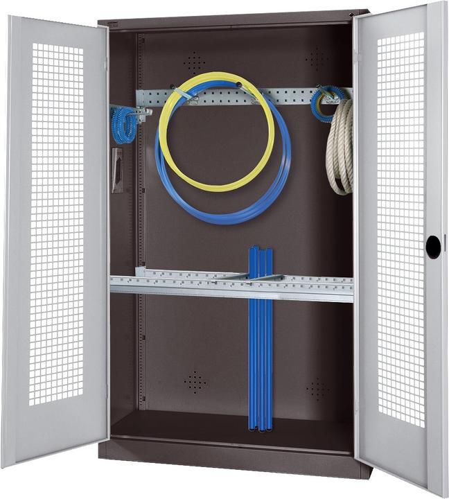 Actual product image C+P Modular sports equipment cabinet with basic equipment (HxWxD: 195x120x50 cm, with perforated hinged