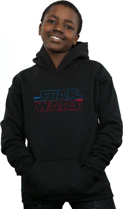 Immagine prodotto Star Wars Lightsaber Logo Felpa con Cappuccio Ragazzi (128)
