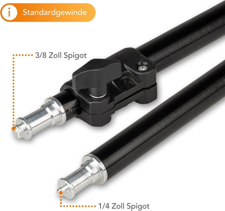 Immagine prodotto Walimex pro pro 23090 Lampada da terra treppiede BL-K + colonna centrale (150 cm, 15 kg)