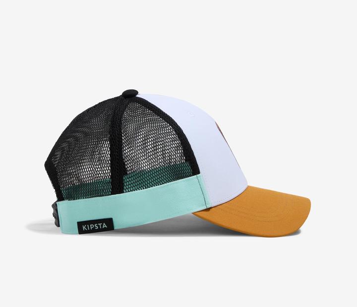 Actual product image Kipsta Ladies/men's beach volleyball cap - Trucker white/brown (One size)