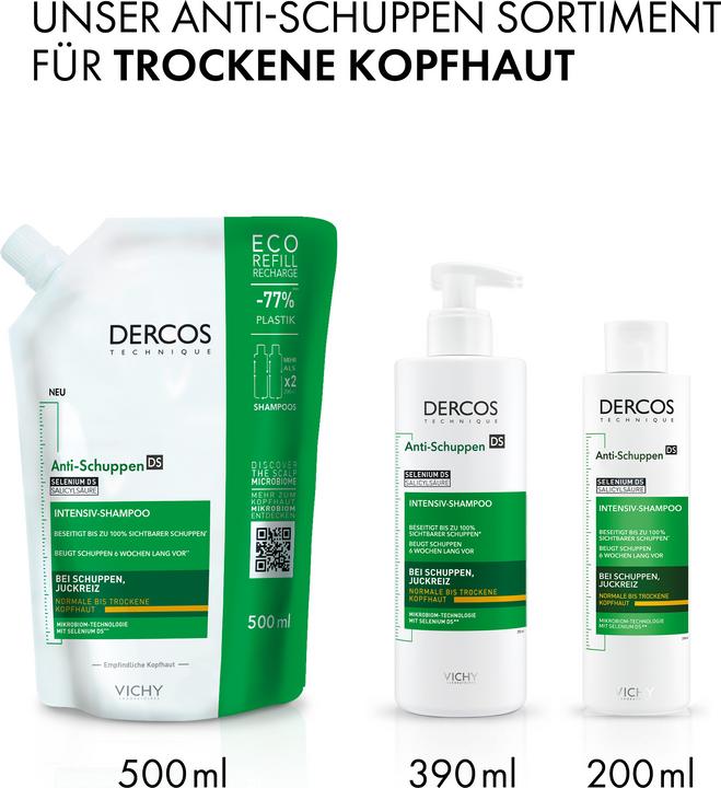 Actual product image Vichy Dercos Anti-Schuppen Shampoo trockene Kopfhaut (200 ml, Liquid shampoo)