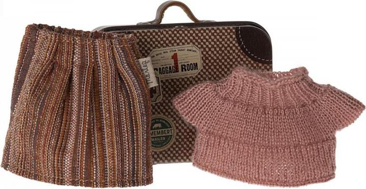 Actual product image Maileg Clothes in a suitcase for Grandma Mouse
