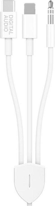 Immagine prodotto Apfelkiste Lightning / 3.5mm AUX / USB C auf 3.5mm AUX Musik Adapter Kabel Konverter - 120cm (Jack da 3.5mm, Lightning, USB tipo C, Jack da 3.5mm)