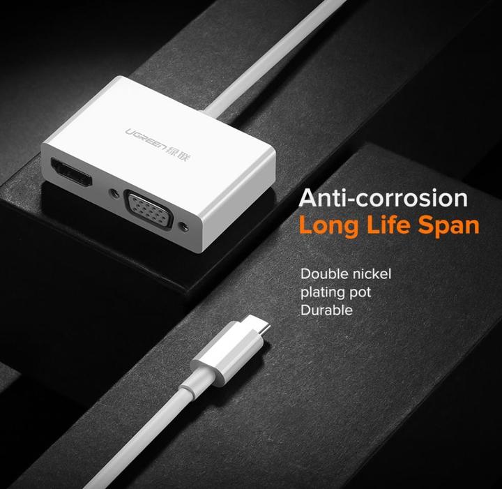 Produktbild Ugreen USB-C zu HDMI + VGA Adapter (USB Typ-C, 3 cm)