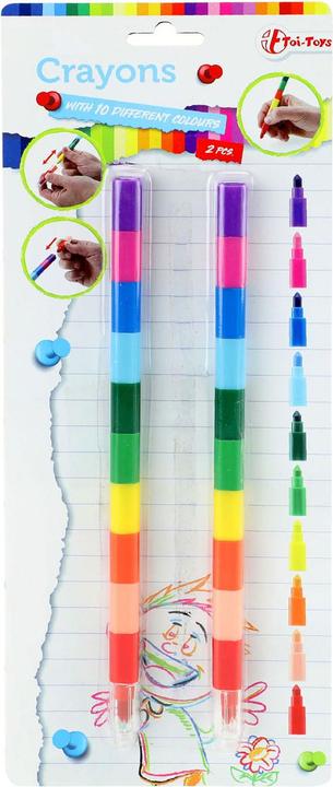 Toi-Toys 10-in-1 Crayon Pen (Multicoloured, 2 x)