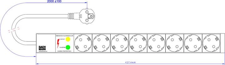 Immagine prodotto Bachmann IT PDU Basic - Striscia di alimentazione (montabile a rack)