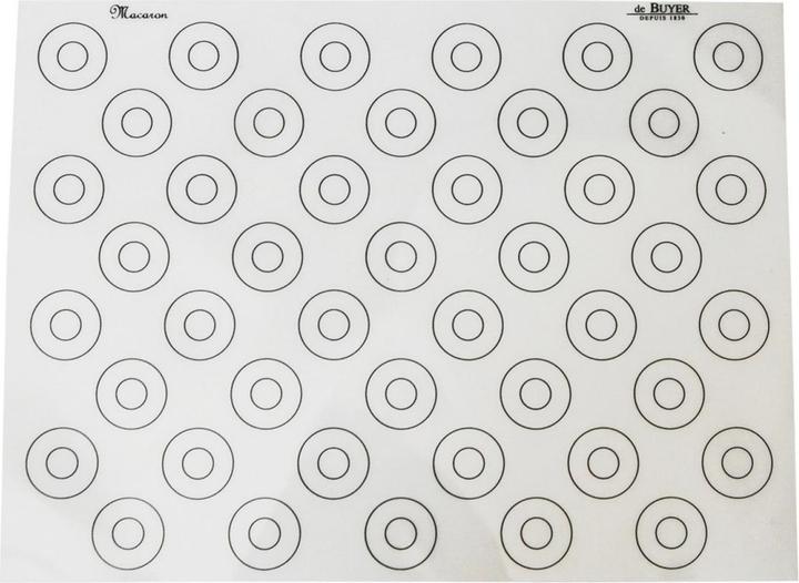 de Buyer Tapis de cuisson en silicone avec 44 marquages pour macarons (30 x 40 cm)