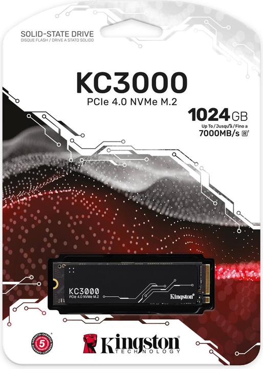 Actual product image Kingston KC3000 (1024 GB, M.2 2280)